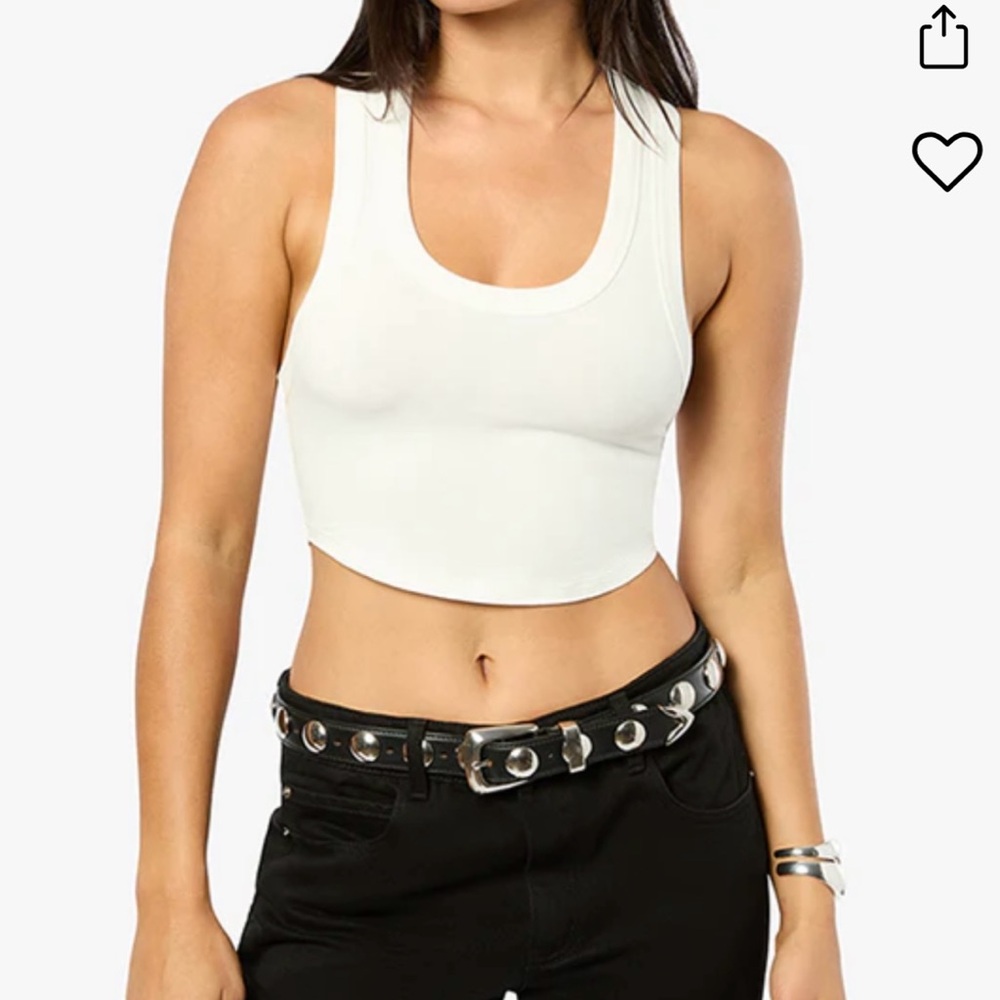 WeWoreWhat Tan Fitted Crop Tank Top - Picture 6 of 10